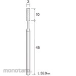 MINITOR Minimo precision whetstone WA abrasive grain # 120 Φ3