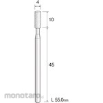 MINITOR Minimo precision whetstone WA abrasive grain # 120 Φ4