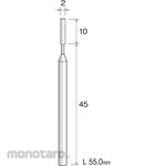 MINITOR Minimo precision whetstone WA abrasive grain # 320 Φ2