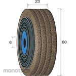MINITOR Mini ring buff wheel cushion sander # 320 Φ8
