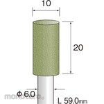 MINITOR Minimo Polishing Rubber Wheel GC Medium # 120 Φ10