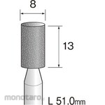 MINITOR Minimo gray whetstone A / WA # 60 Φ8