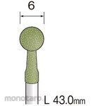 MINITOR Minimo polishing rubber whetstone WA medium # 120 Φ6