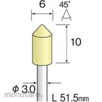 MINITOR Minimo yellow whetstone WA # 120 Φ6