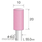 Minimo Rubber grindstone for polishing WA hard #600 φ10 (5 pieces)
