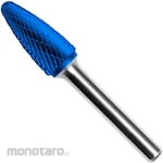 HARDY Carbide Rotary Burr, Blue Coated, F-Type, Arch Round Nose, Double Cut