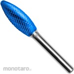 HARDY Carbide Rotary Burr, Blue Coated, H-Type, Flame Shape, Double Cut