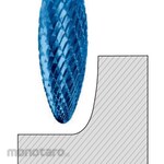 HARDY Carbide Rotary Burr, Blue Coated, H-Type, Flame Shape, Single Cut