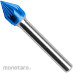 HARDY Carbide Rotary Burr, Blue Coated, J-Type, 60° Cone, Single Cut