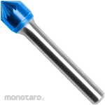 HARDY Carbide Rotary Burr, Blue Coated, K-Type, 90° Cone, Single Cut