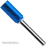 HARDY Carbide Rotary Burr, Blue Coating, Type B, Cylindrical (with end cutting edge), Double Cut