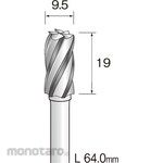 MINITOR Minimo super hard cutter aluminum cut Φ9.5. 5