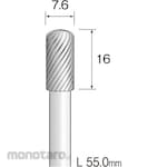 MINITOR Minimo super hard cutter spiral cut Φ7.6.