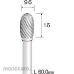 MINITOR Minimo super hard cutter spiral cut Φ9.6