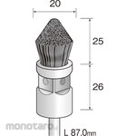 MINITOR Minimo Metal Brush Variant Stainless Steel Φ25 (Mata Bor Sikat)