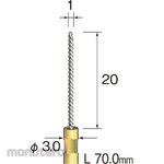MINITOR Minimo Spiral Hole Brush Horse Hair Φ1 (Mata Bor Sikat)