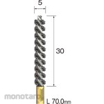 MINITOR Minimo Spiral Hole Brush Horse Hair Φ5 (Mata Bor Sikat)