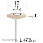 Minimo Mounted Wheel Bristle Brush (Mata Bor Sikat)
