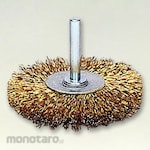 SUN POWER (Sun Power/Taiyo Shokai) Mounted Wheel Brush Steel Wire Plated Yellow Stranded Wire (Mata Bor Sikat Kawat)