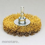 SUN POWER (Sun Power/Taiyo Shokai) Mounted Wheel Brush Steel Wire Plated Yellow Stranded Wire Hexagonal (Mata Bor Sikat Kawat)