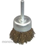 TRUSCO Mounted Cup Brush with Shank (Mata Bor Sikat Kawat)