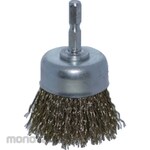 TRUSCO Mounted Cup Brush with Shank (Mata Bor Sikat Kawat)