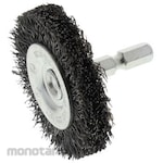 monotaro Wheel Wire Brush Hexagonal Shaft (Mata Bor Sikat Kawat)