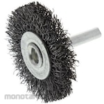 monotaro Wheel Wire Brush with Shaft (Mata Bor Sikat Kawat)
