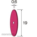 MINITOR Minimo fiber stone wheel # 240 Φ19X0. 6 2 pieces
