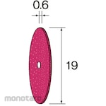 MINITOR Minimo fiber stone wheel # 400 Φ19X0. 6 2 pieces