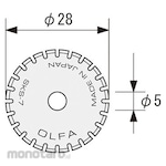 OLFA Replacement Blade Perforation Cutter 45mm (Mata Pisau Perforasi)