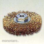 SUN POWER (Sun Power/Taiyo Shokai) Wheel Brush Steel Wire Plated Press Yellow Stranded Wire Threaded (Sikat Kawat Piring)