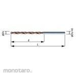 Moldino (Mitsubishi Hitachi Tool) Straight Shank Drill Carbide OH Non-Step Borer 10D Type (Mata Bor Lurus)