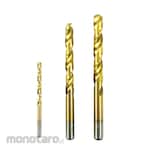 Nippon Straight Shank Fully Ground Steel Drill W4 TiN Coated