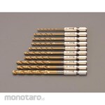 ESCO 10-Piece Set Hexagonal Shaft Drill Titanium Coat 2.5-6.0mm (Set Mata Bor Hexagonal)