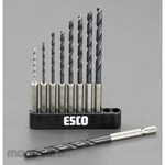 ESCO 2.0-6.0mm 9-piece hexagon shaft short drill set (HSS)