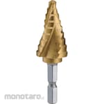 TRUSCO Step Drill Three Piece Blade Spiral Nice Mighty