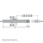 NIKKEN Straight Shank Ultra-Long Slim Chuck (Holder Pisau Bor)