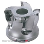 Mitsubishi AJX type, multi-function radius, arbor type face mill for high-feed machining, right hand, with coolant hole