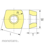 Moldino (Mitsubishi Hitachi Tool) Insert Cutter EDNW