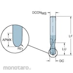 Sandvik CoroMill Dura carbide ball end mill for profiling