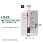 OSG Carbide anti-vibration type end mill Standing wall compatible type Radius type AE-VMFE