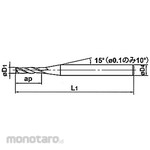 Mitsubishi Materials Carbide, C-Coated 4-Flute End Mill (Long Blade Length)