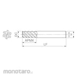 NACHI Mata Bor Frais GSX BL Multi-Flutes 2.5D untuk Ti-Sus
