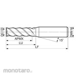 Sumitomo Electric Hard Metal ZX coat hard end mill for high hardness materials 4-flute HHM4000ZX type