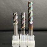 TOTIME Carbide square end mill, vibration-damping type, lead angle 43/45/46°, hydrogen-free DLC coating, 3 flutes.