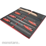 Kennedy Engineers File Set With Handles in Tool Control 2/3 Width Foam Inlay for Tool Chests