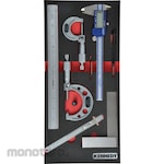 Kennedy Engineers Measuring Set in Tool Control 1/3 Foam Inlay for Tool Cabinets