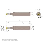 HORN Mini + small diameter grooving holder + LB106 ~