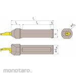 HORN Super mini + small diameter grooving holder + B109 ~
